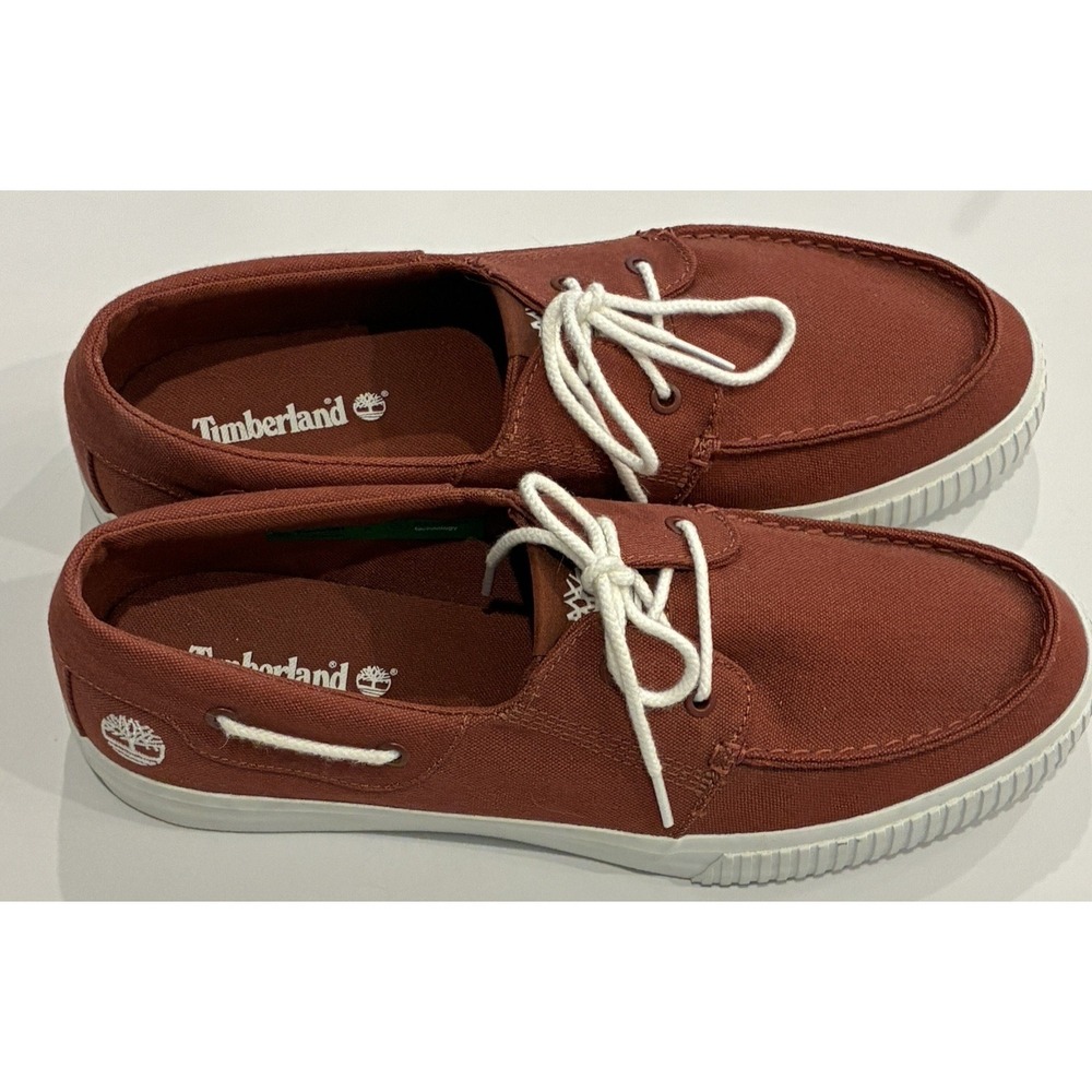 Timberland Mylo Bay Sneakers Mens Dark Red Canvas Lace Up Low Top Casual - 10.5